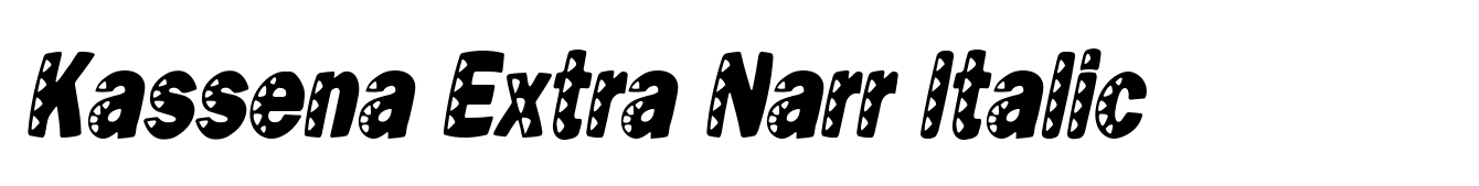 Kassena Extra Narr Italic